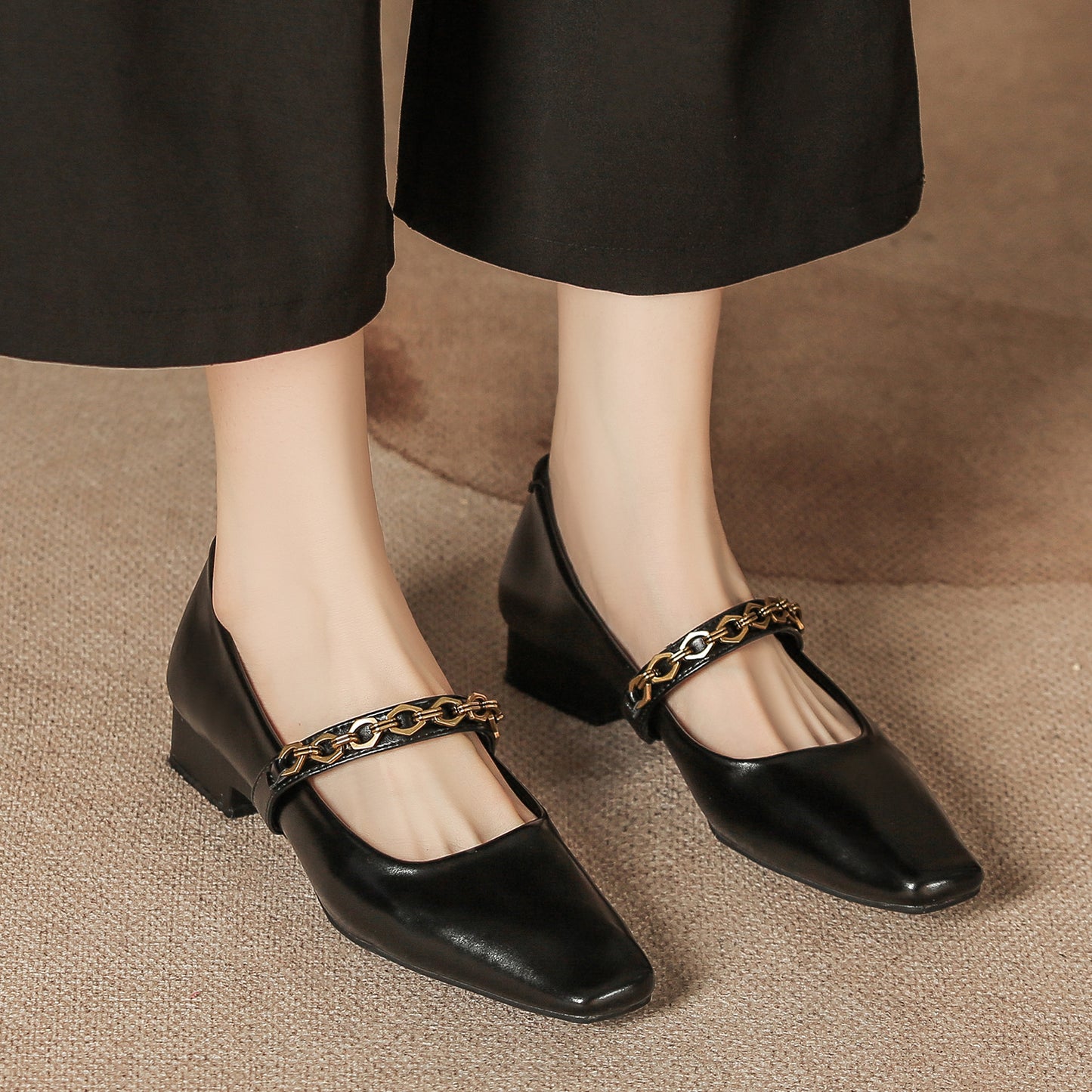 French Mary Jane Flats