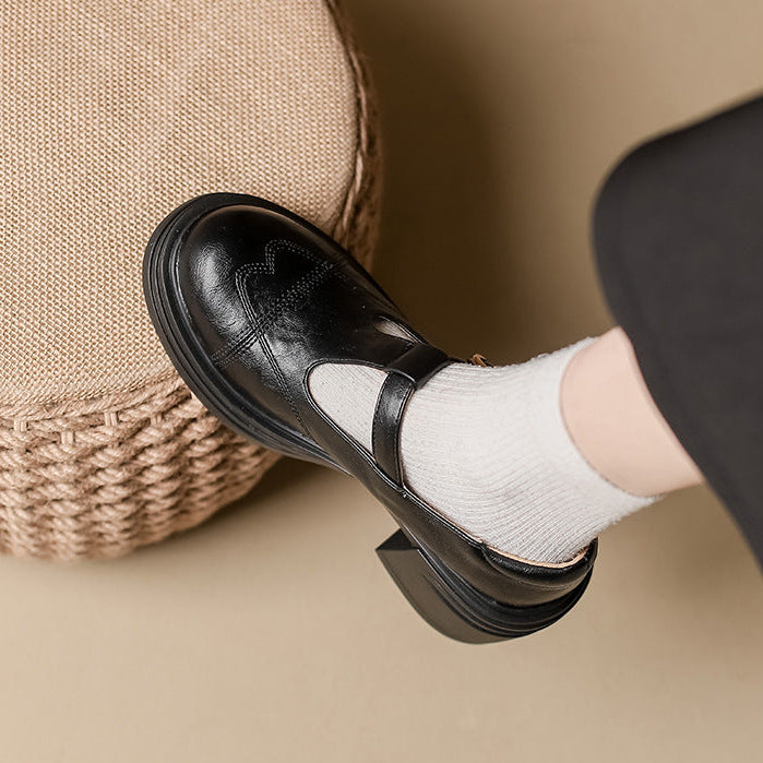 Mid Heel Mary Janes Sandals