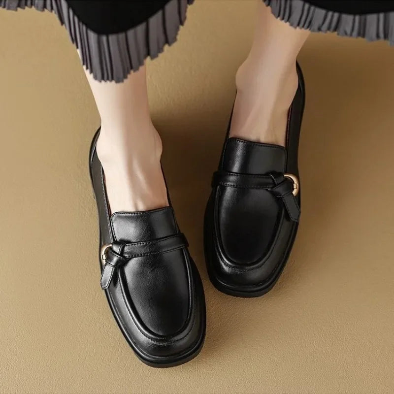 Square Toe British Loafers