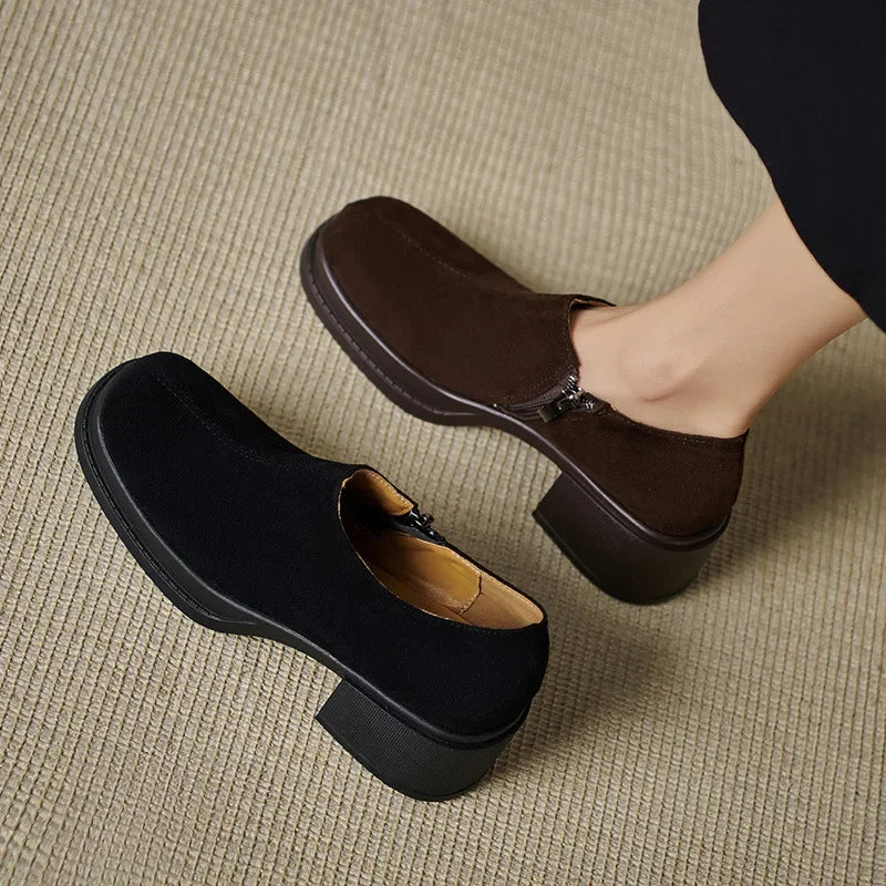 Vintage Matte Zip Boots