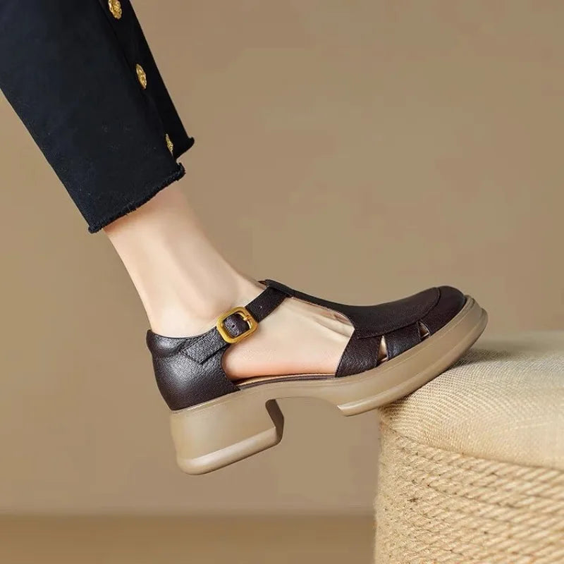 High-heeled Mary Jane Shoes