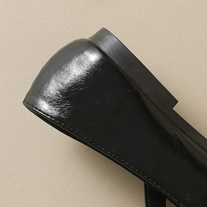 Round Toe Chunky Dress Flats