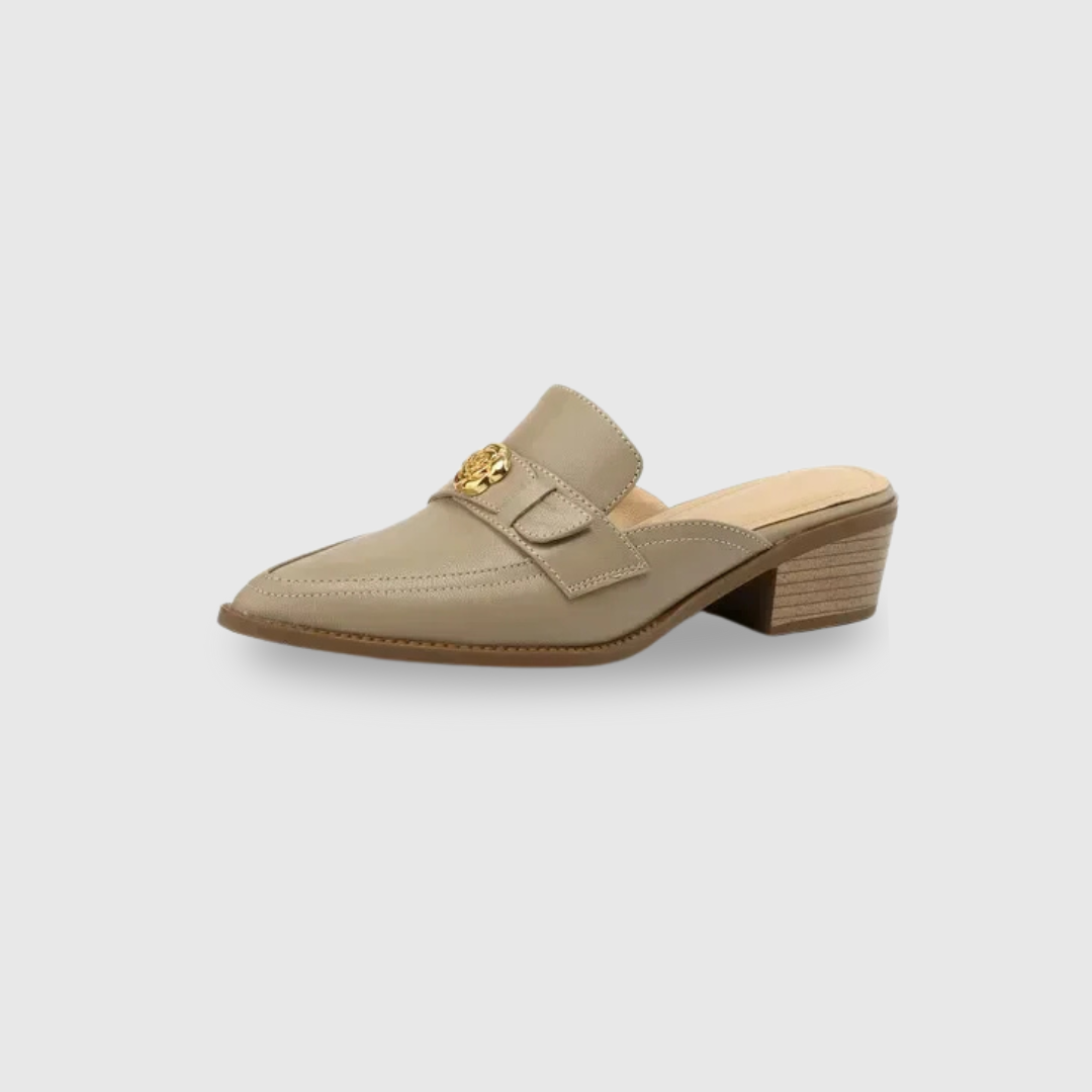 Chunky Heel Pointed Toe Loafers