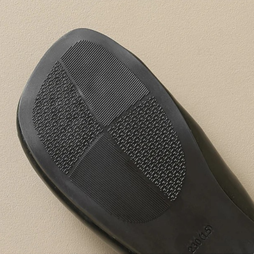 Round Toe Chunky Dress Flats