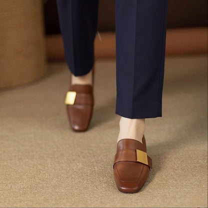 Vintage Block-Heel Loafers