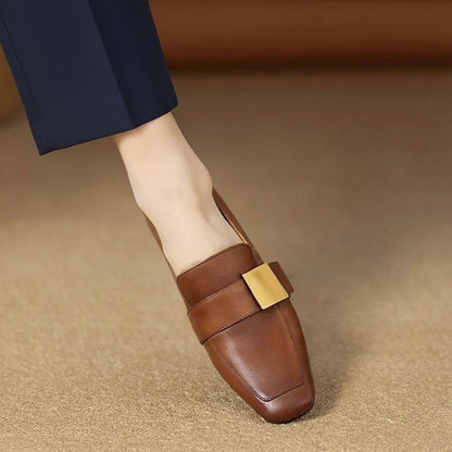 Vintage Block-Heel Loafers