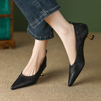 Cone-Heel Pointed-Toe Pumps