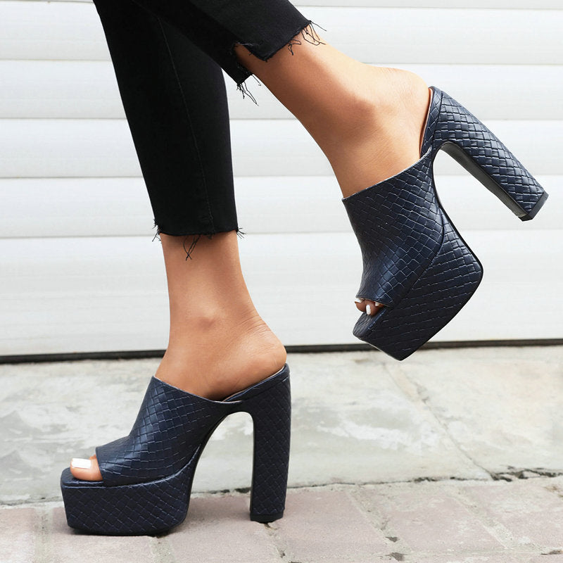 Leather Platform Sandals