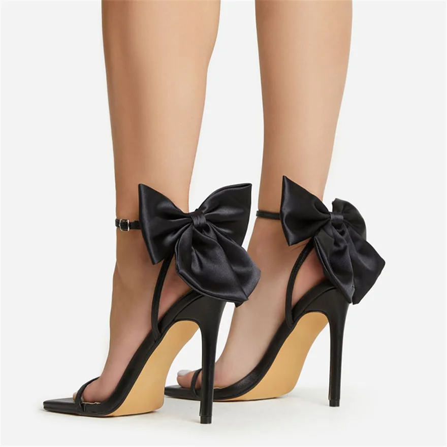 Bow-Back Stiletto Heels