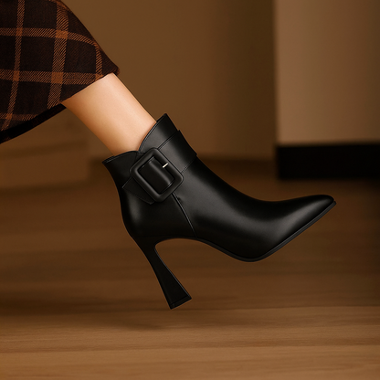 Buckle Heel Boots