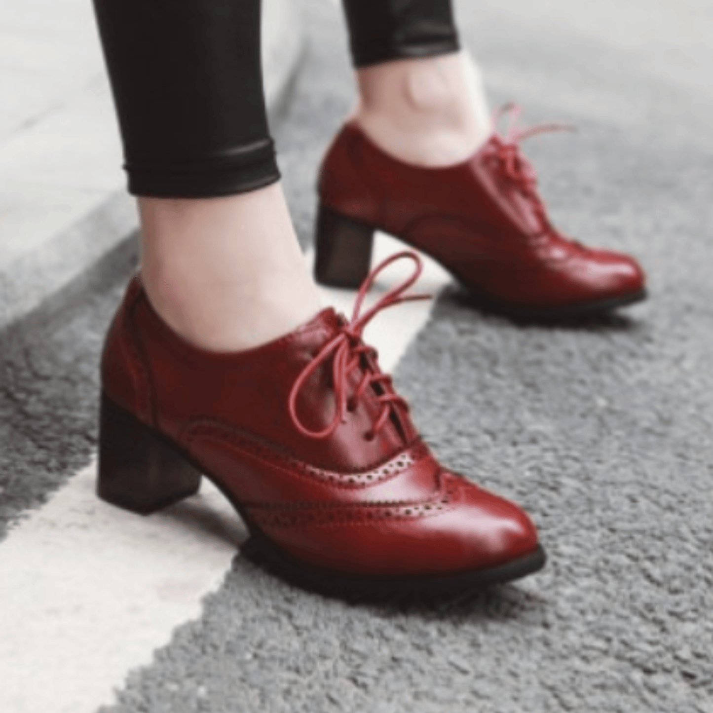 Heeled Brogue Shoes