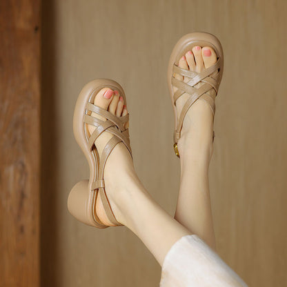 Platform Buckle Sandals