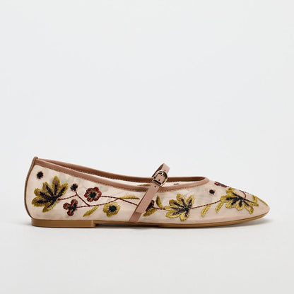 Embroidered Mary Janes