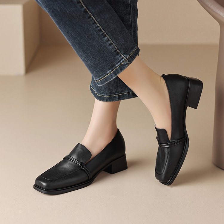 Square Toe Retro Loafers