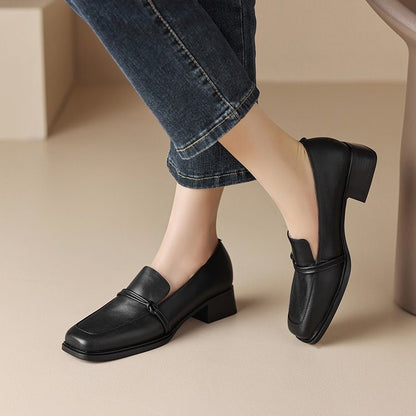 Square Toe Retro Loafers