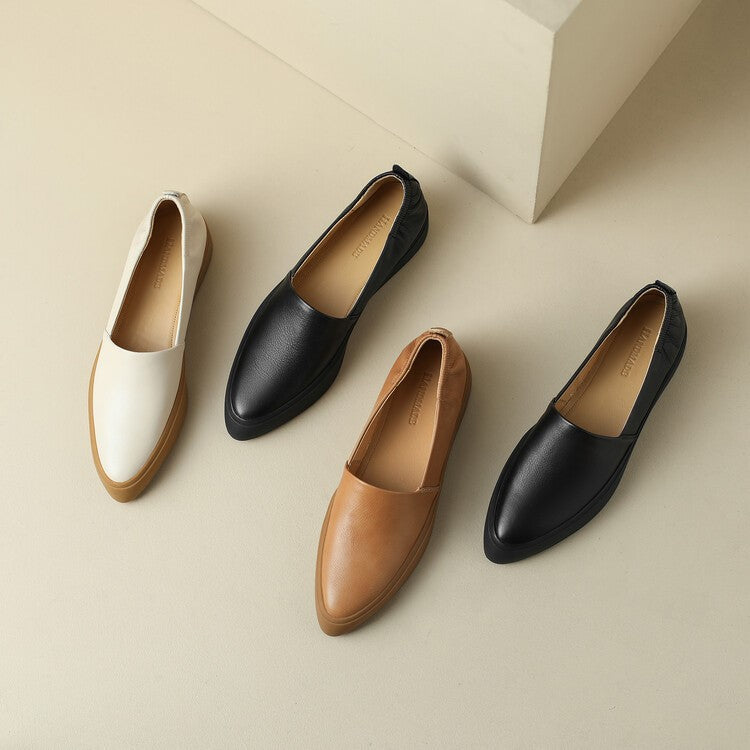 Classic Pointed Toe Loafers
