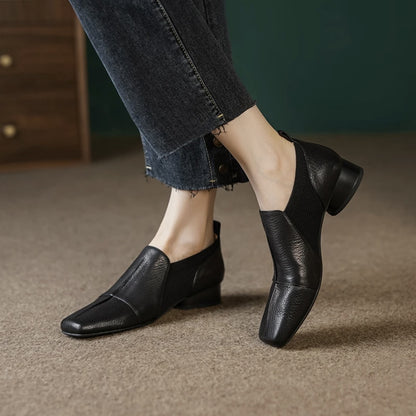 Thick Heel Naked Boots