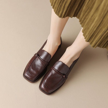 Square Toe Retro Loafers