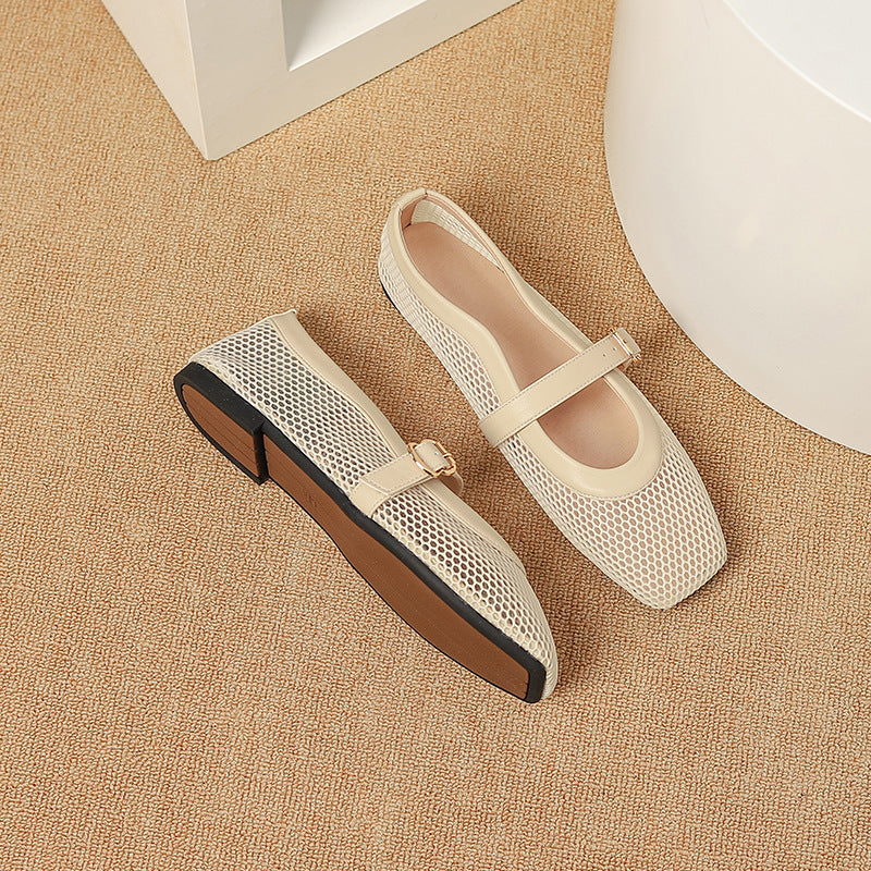 Breathable Air Mesh Flats Mary Janes
