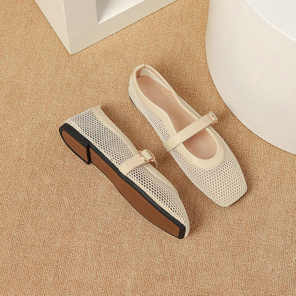 Breathable Air Mesh Flats Mary Janes