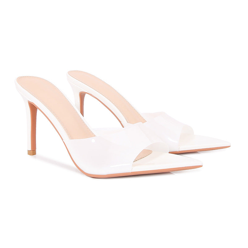 Translucent Peep-Toe Heels