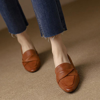 Chunky Heels Square Toe Shoes