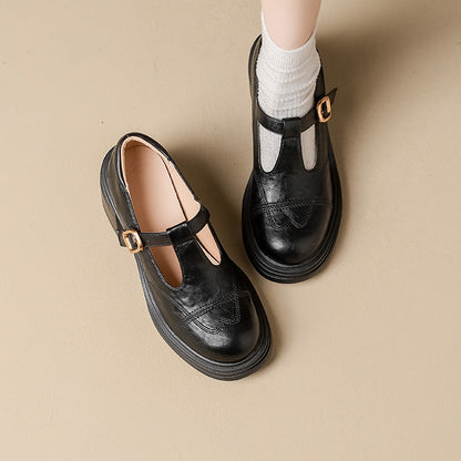 Mid Heel Mary Janes Sandals