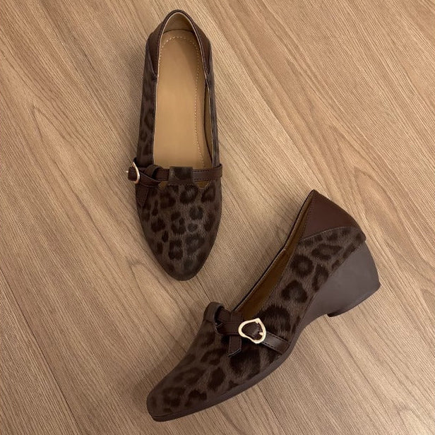 Mid Heel Pointed Toe Loafers