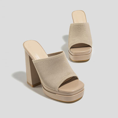 Knitted Platform Sandals