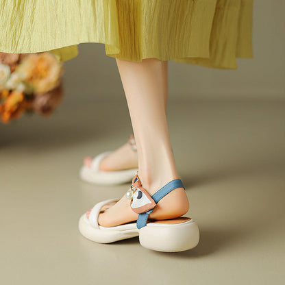 Pearl Accent Scarf Sandals