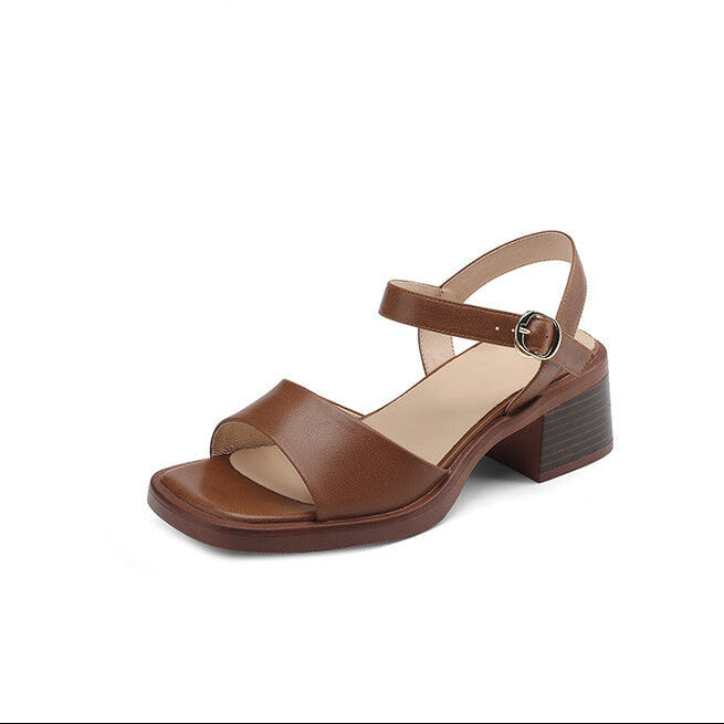 Retro French Square Sandals