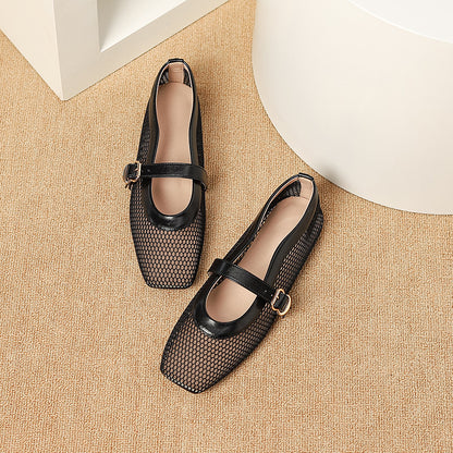 Breathable Air Mesh Flats Mary Janes