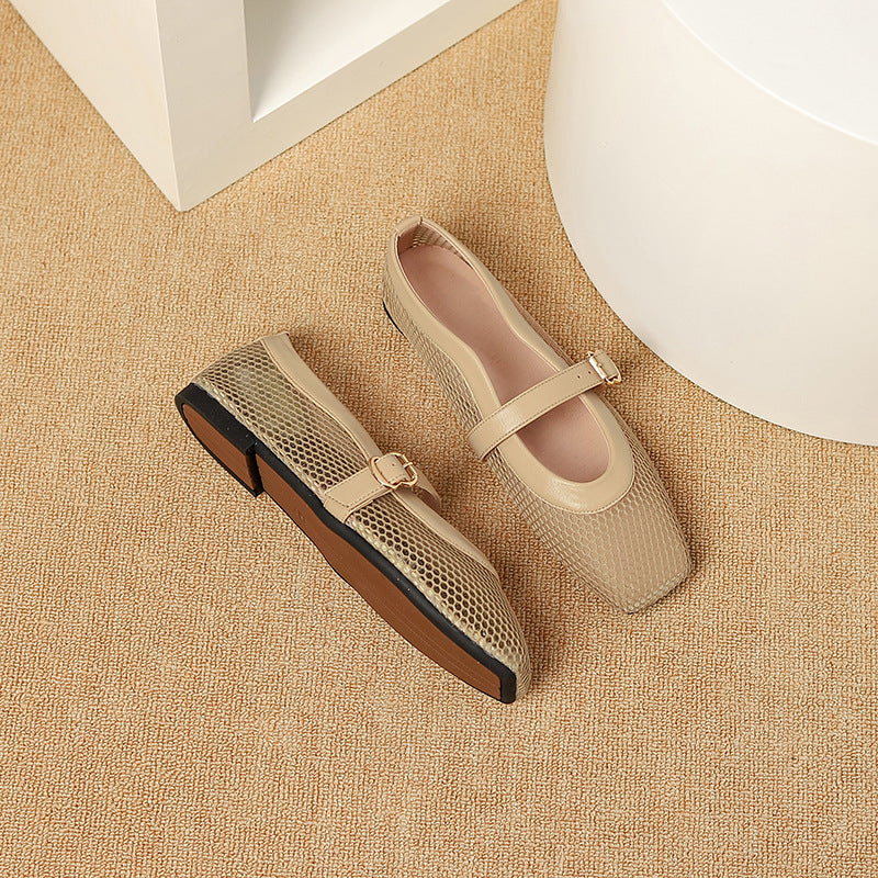 Breathable Air Mesh Flats Mary Janes