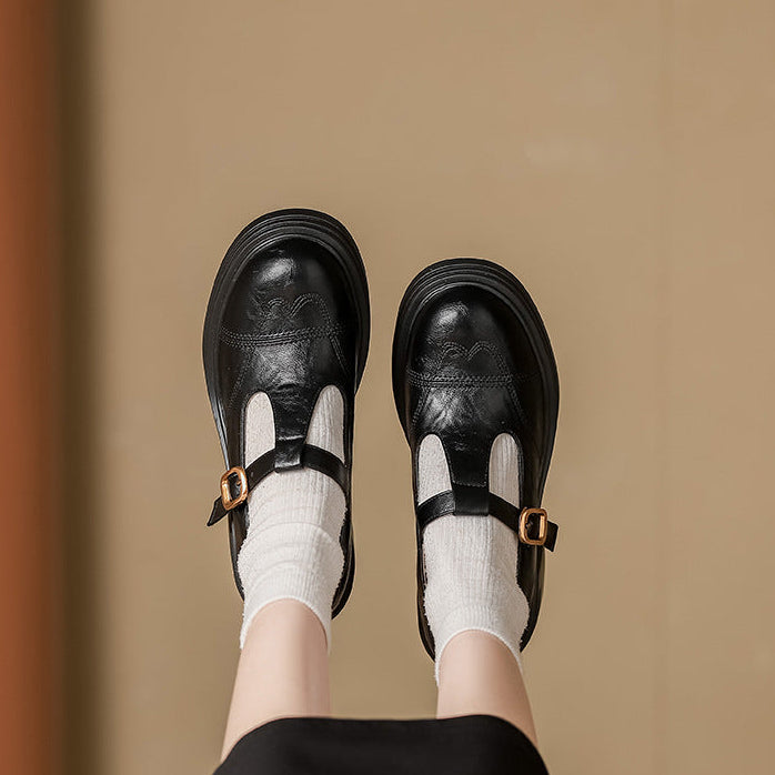 Mid Heel Mary Janes Sandals