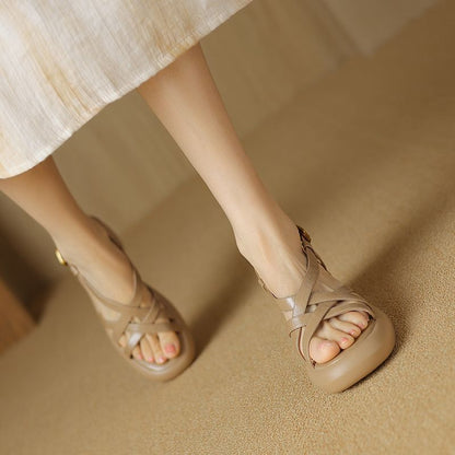 Platform Buckle Sandals