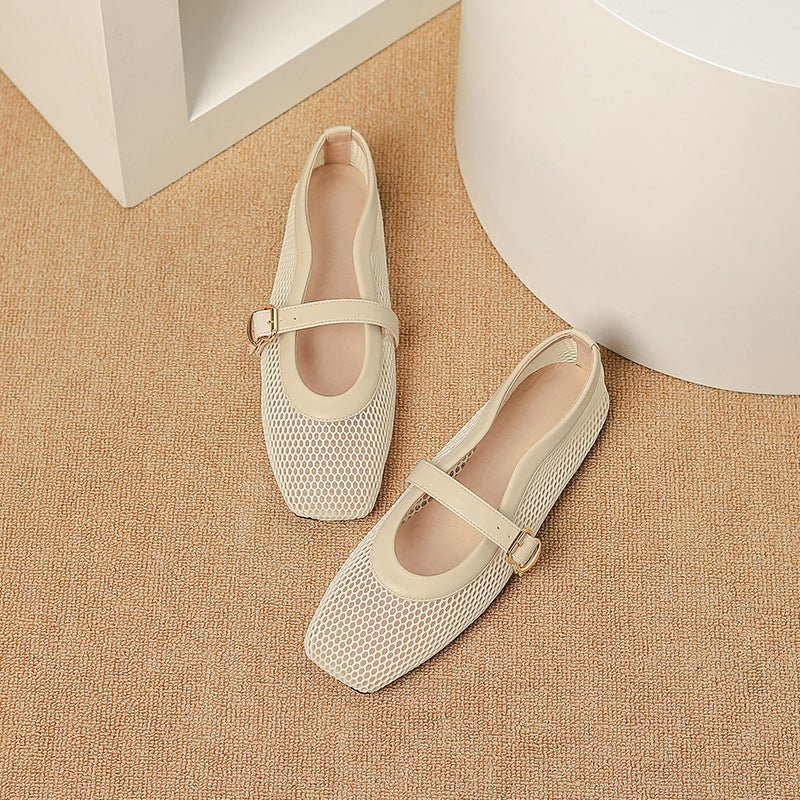 Breathable Air Mesh Flats Mary Janes