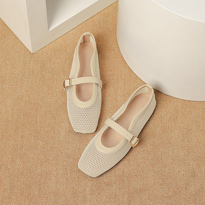 Breathable Air Mesh Flats Mary Janes