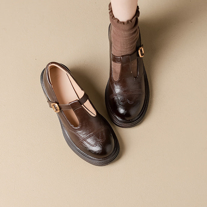 Mid Heel Mary Janes Sandals