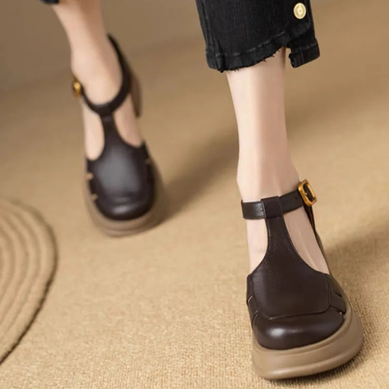 High-heeled Mary Jane Shoes