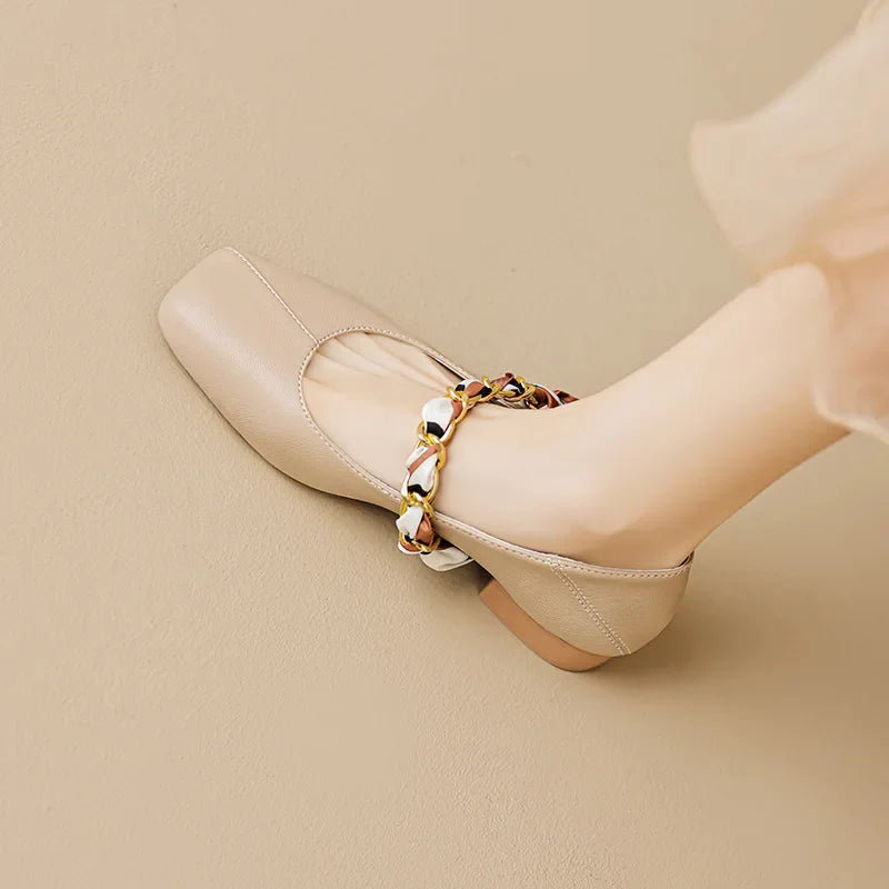 Pearl Design Low Heel Shoes