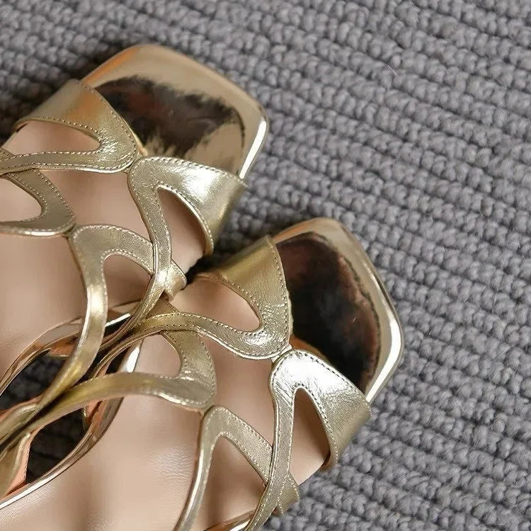 Cross Hollow Slingback Shoes