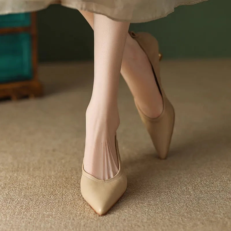 Cone-Heel Pointed-Toe Pumps