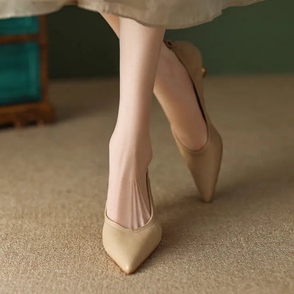 Cone-Heel Pointed-Toe Pumps