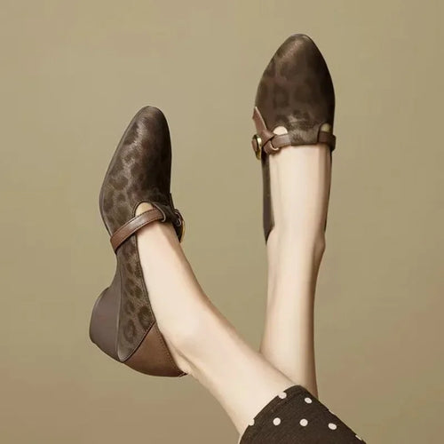 Mid Heel Pointed Toe Loafers