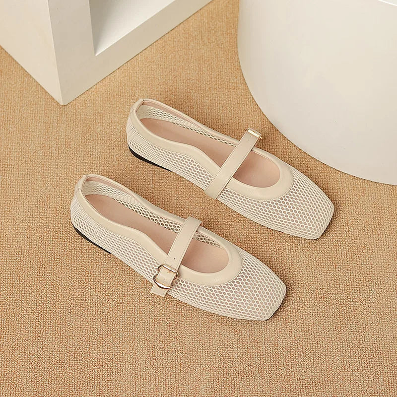 Breathable Air Mesh Flats Mary Janes