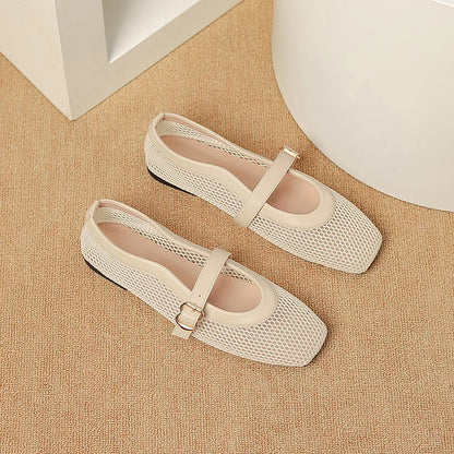 Breathable Air Mesh Flats Mary Janes