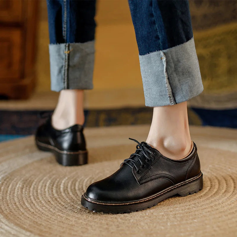 Round Toe Retro Oxfords