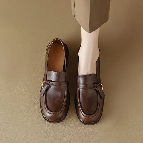 Square Toe British Loafers