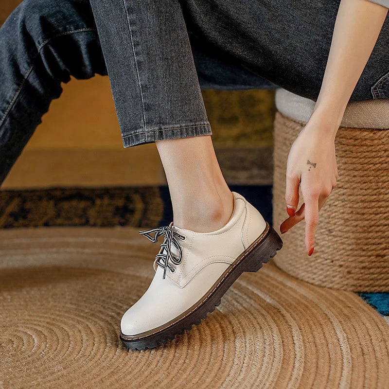 Round Toe Retro Oxfords