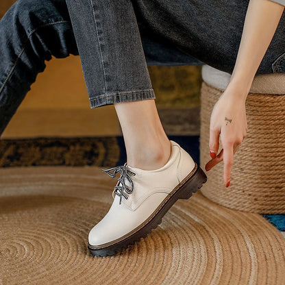 Round Toe Retro Oxfords